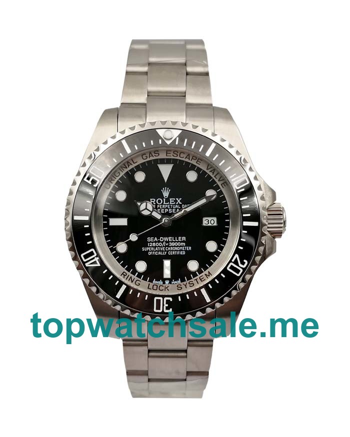 UK 44MM Black Bezels Rolex Sea-Dweller Deepsea 116660 Replica Watches